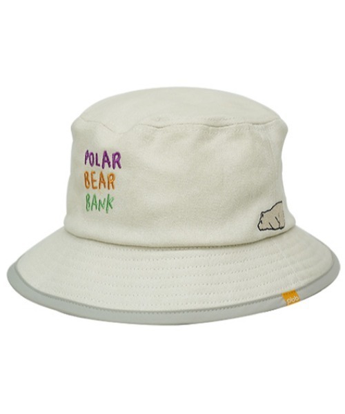 salle de bal（サルデバル）の「POLAR BEAR BANK / ポーラーベアバンク コットンベアタレ付きバケットハット PBB 032 MMI（ハット・レディース・ベージュ/ブラック/アイボリー/グレー・FREE）」の2枚目の写真