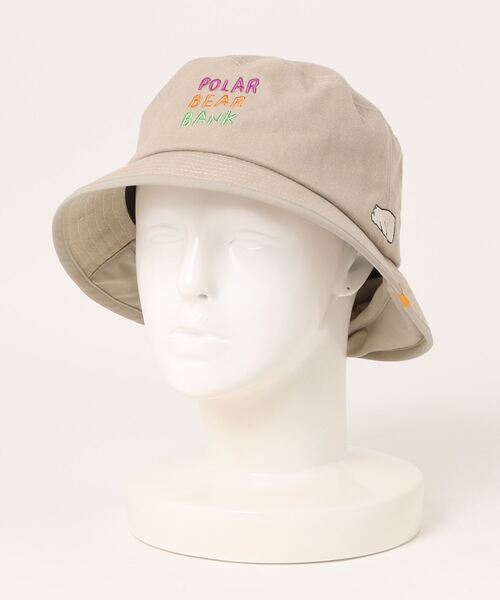 salle de bal（サルデバル）の「POLAR BEAR BANK / ポーラーベアバンク コットンベアタレ付きバケットハット PBB 032 MMI（ハット・レディース・ベージュ/ブラック/アイボリー/グレー・FREE）」の12枚目の写真