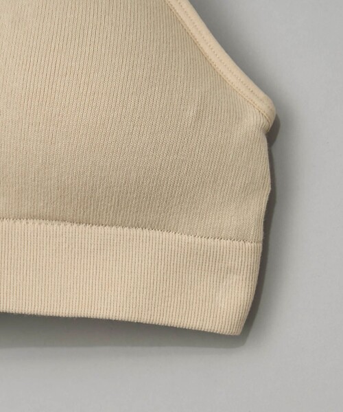 coen（コーエン）の「ダブルストラップカップ付きニットブラトップ（キャミソール・レディース・ブラック/ベージュ・FREE）」の6枚目の写真