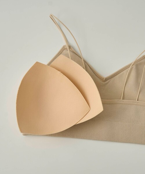 coen（コーエン）の「ダブルストラップカップ付きニットブラトップ（キャミソール・レディース・ブラック/ベージュ・FREE）」の8枚目の写真