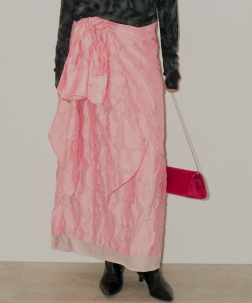 yae（ヤエ）の「Flower jacqard skirt/フラワージャガードスカート