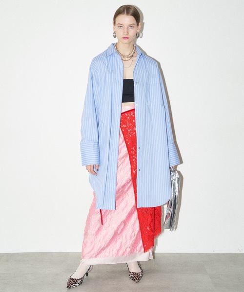 yae（ヤエ）の「Flower jacqard skirt/フラワージャガードスカート（スカート・レディース・ベビーピンク/ダークグリーン/ブラック・36/38）」の20枚目の写真