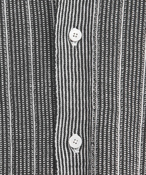 Coohem（コーヘン）の「＜COOHEM＞ COTTON STRIPE KNIT SHIRT/コットン ストライプ ニット シャツ（シャツ/ブラウス・メンズ・ブラック・XL/L/M）」の10枚目の写真