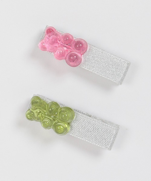 petit main（プティマイン）の「ベアヘアクリップ2P（ヘアピン・キッズ・ライトピンク/ラベンダー/ライトブルー・FREE）」の3枚目の写真