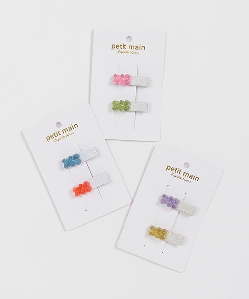 petit main（プティマイン）の「ベアヘアクリップ2P（ヘアピン・キッズ・ライトピンク/ラベンダー/ライトブルー・FREE）」の4枚目の写真