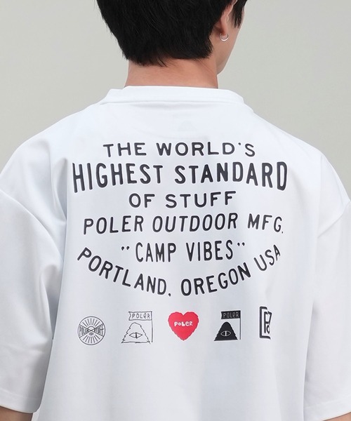 POLeR(ポーラー)の「【ムラサキスポーツ限定】POLER/ポーラー 半袖Tシャツ/ラッシュガード 水陸両用 UVケア ブランドロゴ 249MCV0023(Tシャツ/カットソー・メンズ・ホワイト/ブラック/グレー・M/L/XL)」の9枚目の写真