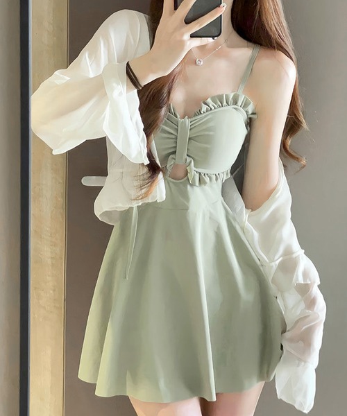 ビーチボレロ付き水着 ワンピース レース カジュアル M/L/XL 174864701_o1.png?