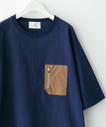 URBAN RESEARCH Sonny Label（アーバンリサーチサニーレーベル）の「ヘビーウェイト布帛ポケット切替Tシャツ（Tシャツ/カットソー・メンズ）」