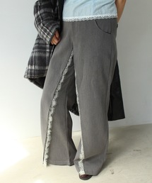 SANSeLF | レースラップスラックスパンツ【SANSeLF】sanw24s023(スラックス)