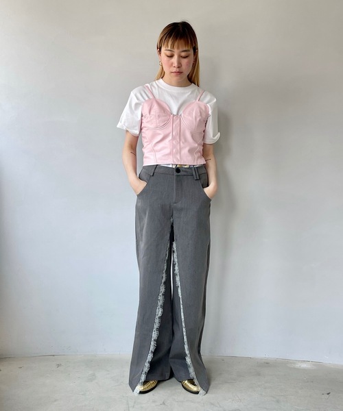 SANSeLF（サンセルフ）の「レースラップスラックスパンツ【SANSeLF】sanw24s023（スラックス・レディース・グレー・S/M）」の6枚目の写真