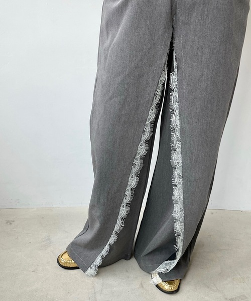 SANSeLF（サンセルフ）の「レースラップスラックスパンツ【SANSeLF】sanw24s023（スラックス・レディース・グレー・S/M）」の8枚目の写真
