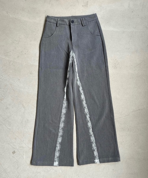 SANSeLF（サンセルフ）の「レースラップスラックスパンツ【SANSeLF】sanw24s023（スラックス・レディース・グレー・S/M）」の5枚目の写真