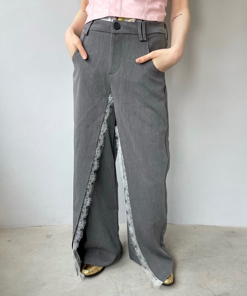 SANSeLF（サンセルフ）の「レースラップスラックスパンツ【SANSeLF】sanw24s023（スラックス・レディース・グレー・S/M）」の18枚目の写真