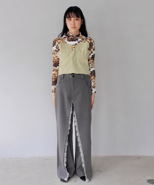 SANSeLF（サンセルフ）の「レースラップスラックスパンツ【SANSeLF】sanw24s023（スラックス・レディース・グレー・S/M）」の11枚目の写真