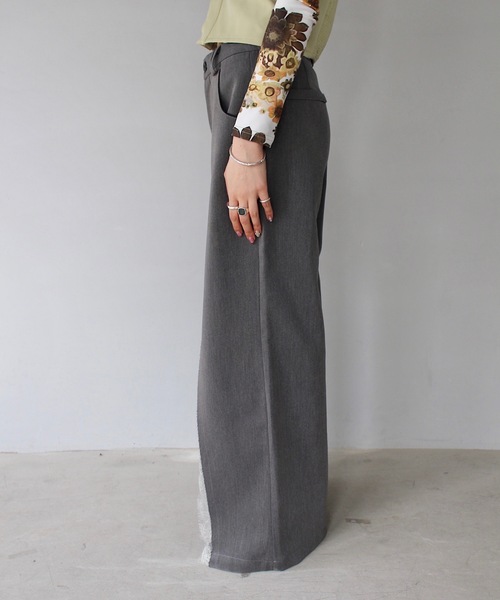 SANSeLF（サンセルフ）の「レースラップスラックスパンツ【SANSeLF】sanw24s023（スラックス・レディース・グレー・S/M）」の12枚目の写真