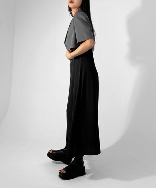 セール】【LVEU.】デザインフッククロップドジャケット / ジャケット