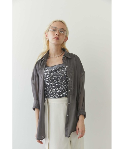 Solace（ソレイス）の「スパンコールビスチェ（キャミソール・レディース・ブラック/シルバー・FREE）」の11枚目の写真