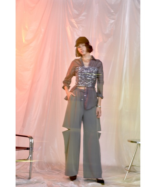 Solace（ソレイス）の「スパンコールビスチェ（キャミソール・レディース・ブラック/シルバー・FREE）」の12枚目の写真