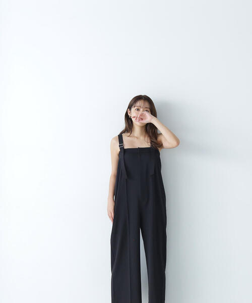 NATURAL BEAUTY BASIC（ナチュラルビューティーベーシック）の「◇ベアサロペット（サロペット/オーバーオール・レディース・ベージュ/ブラック・MEDIUM）」の21枚目の写真