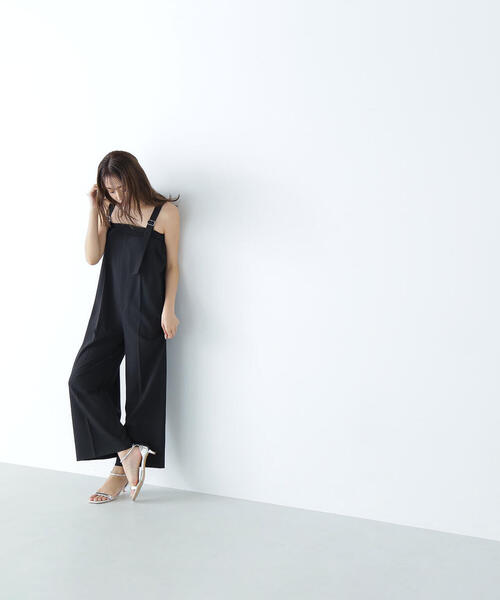 NATURAL BEAUTY BASIC（ナチュラルビューティーベーシック）の「◇ベアサロペット（サロペット/オーバーオール・レディース・ベージュ/ブラック・MEDIUM）」の22枚目の写真