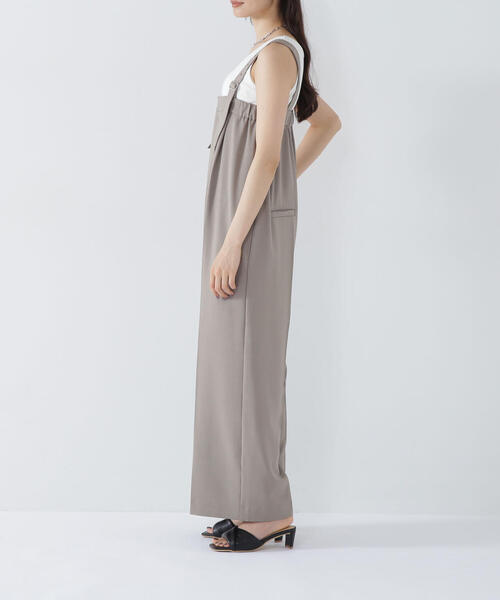 NATURAL BEAUTY BASIC（ナチュラルビューティーベーシック）の「◇ベアサロペット（サロペット/オーバーオール・レディース・ベージュ/ブラック・MEDIUM）」の16枚目の写真