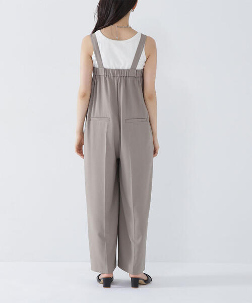 NATURAL BEAUTY BASIC（ナチュラルビューティーベーシック）の「◇ベアサロペット（サロペット/オーバーオール・レディース・ベージュ/ブラック・MEDIUM）」の17枚目の写真