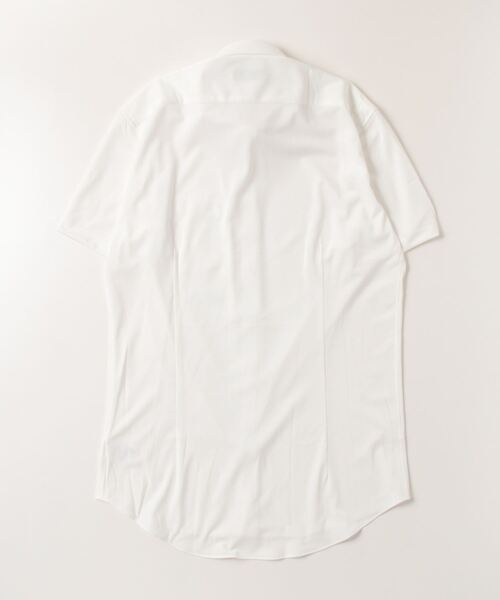 TOKYO SHIRTS(トウキョウシャツ)の「形態安定ノーアイロン ホリゾンタルワイド 半袖ニットビジネスワイシャツ(ビジネスシャツ・メンズ・ホワイト・首回り39cm/首回り41cm/首回り42cm/首回り43cm/首回り37cm)」の6枚目の写真