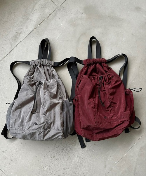 セール】ナイロン×メッシュ 3ポケットナップサック（バックパック