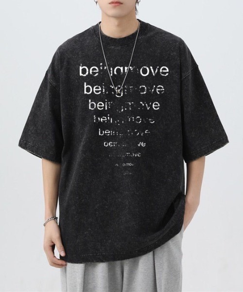 CREARE -LINO-(クレアーレリノ)の「ヴィンテージライクロゴプリントTシャツ/カットソー(Tシャツ/カットソー・メンズ・ブラック・MEDIUM/LARGE)」の1枚目の写真