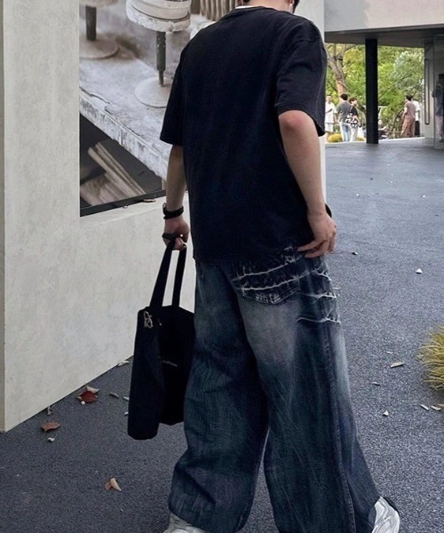 CREARE -LINO-(クレアーレリノ)の「ヴィンテージライクロゴプリントTシャツ/カットソー(Tシャツ/カットソー・メンズ・ブラック・MEDIUM/LARGE)」の8枚目の写真