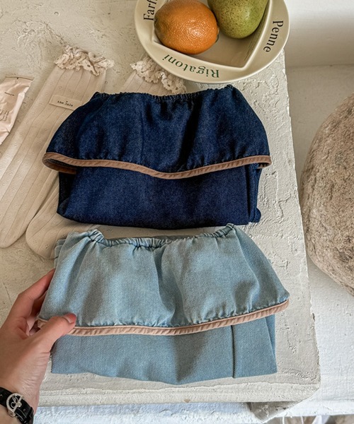 aimoha（アイモハ）の「【aimoha-KIDS-】ノースリーブデニムトップス（ベスト・キッズ・ネイビー・90/100/110/120/80/130）」の8枚目の写真