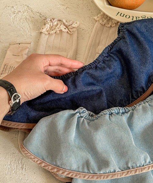aimoha（アイモハ）の「【aimoha-KIDS-】ノースリーブデニムトップス（ベスト・キッズ・ネイビー・90/100/110/120/80/130）」の11枚目の写真