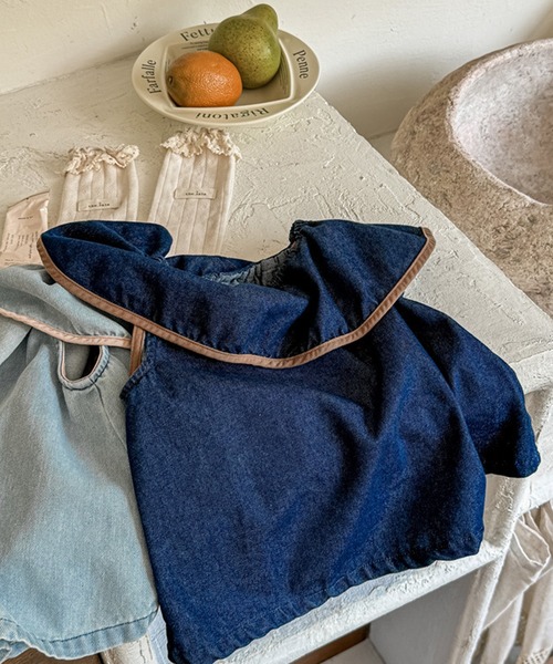 aimoha（アイモハ）の「【aimoha-KIDS-】ノースリーブデニムトップス（ベスト・キッズ・ネイビー・90/100/110/120/80/130）」の13枚目の写真