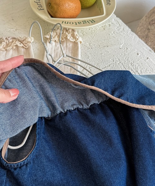 aimoha（アイモハ）の「【aimoha-KIDS-】ノースリーブデニムトップス（ベスト・キッズ・ネイビー・90/100/110/120/80/130）」の14枚目の写真