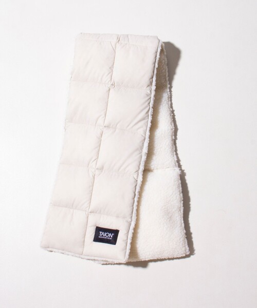 TAION（タイオン）の「【TAION/タイオン】GLOSTER別注 ボアリバーシブルマフラー ダウンマフラー 差し込み（マフラー・メンズ・オリーブ/ブラック/ホワイト系その他2/ホワイト系その他/ダークブルー/ダークグレー・FREE）」の16枚目の写真