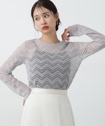 N.（N. Natural Beauty Basic） | ◆シアーレースカットソー(Tシャツ/カットソー)