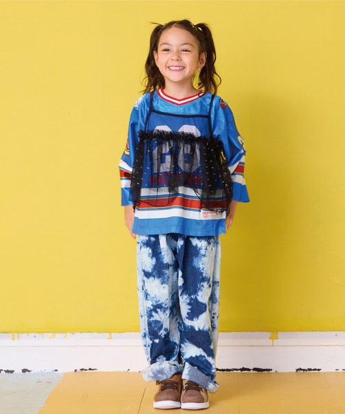 BIG FIELD（ビッグフィールド）の「L/Sフットボールゲームシャツ（Tシャツ/カットソー・キッズ・ブルー/チャコール/レッド/ブラウン・S/M/L/XL）」の19枚目の写真