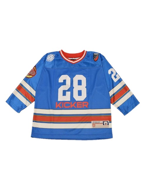 BIG FIELD（ビッグフィールド）の「L/Sフットボールゲームシャツ（Tシャツ/カットソー・キッズ・ブルー/チャコール/レッド/ブラウン・S/M/L/XL）」の13枚目の写真