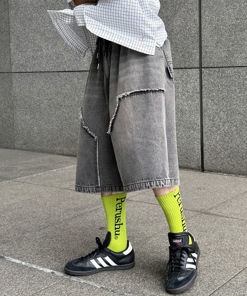 Perushu（ペルーシュ）の「Perushuロゴカラーソックス（ソックス/靴下・メンズ・ライトブルー/ブラック/ライム/ブラウン/ホワイト/ブルー・FREE）」の7枚目の写真