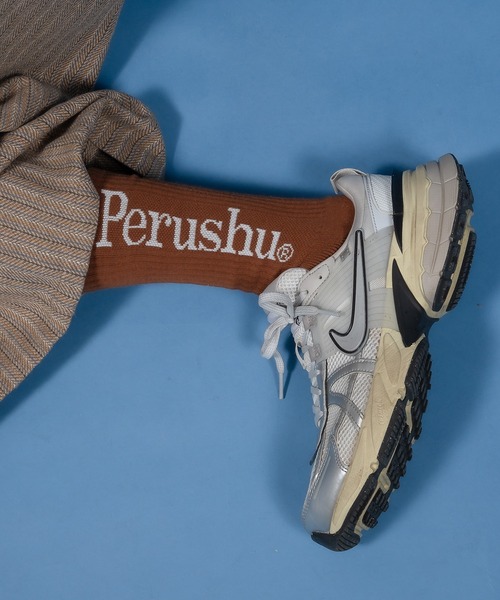 Perushu（ペルーシュ）の「Perushuロゴカラーソックス（ソックス/靴下・メンズ・ライトブルー/ブラック/ライム/ブラウン/ホワイト/ブルー・FREE）」の11枚目の写真