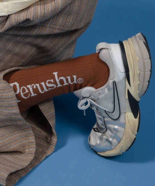 Perushu（ペルーシュ）の「Perushuロゴカラーソックス（ソックス/靴下・メンズ・ライトブルー/ブラック/ライム/ブラウン/ホワイト/ブルー・FREE）」の12枚目の写真