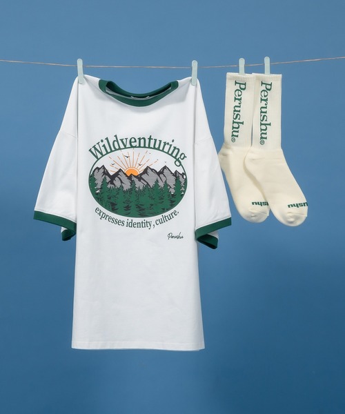 Perushu（ペルーシュ）の「Perushuロゴカラーソックス（ソックス/靴下・メンズ・ライトブルー/ブラック/ライム/ブラウン/ホワイト/ブルー・FREE）」の21枚目の写真