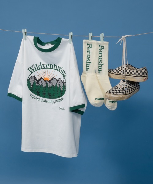 Perushu（ペルーシュ）の「Perushuロゴカラーソックス（ソックス/靴下・メンズ・ライトブルー/ブラック/ライム/ブラウン/ホワイト/ブルー・FREE）」の22枚目の写真