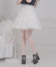tulle ribbon mini skirt / チュールリボンミニスカート