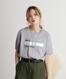 BRODIAEA ロゴ×箔プリント極サラTシャツ