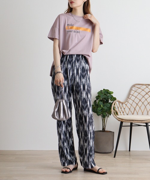 セール】BRODIAEA ロゴ×箔プリント極サラTシャツ（Tシャツ