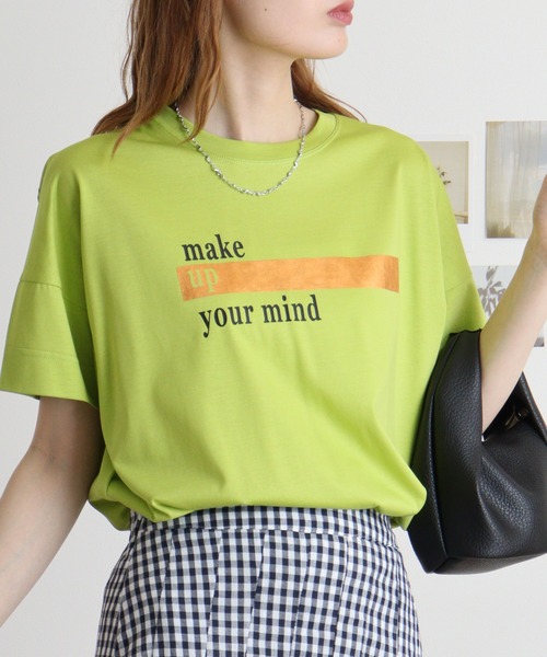 BRODIAEA(ブローディア)の「BRODIAEA ロゴ×箔プリント極サラTシャツ(Tシャツ/カットソー・レディース・ライム/サーモンピンク/ブラック/シルバーグレー/マスタード・40)」の16枚目の写真