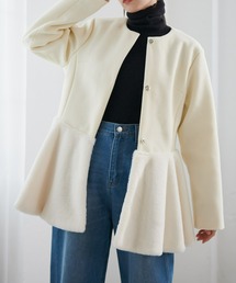 RANAN（ラナン）の「ペプラムファー切替コート（その他アウター）」