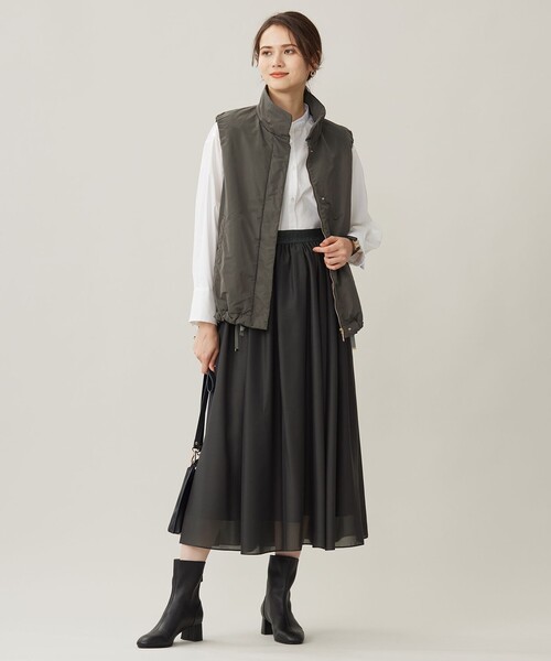 自由区(ジユウク)の「SOMELOSバンドカラー シャツ(シャツ/ブラウス・レディース・スカイブルー系1/ホワイト系/ブラウン系/パイングリーン系1・44/46)」の7枚目の写真