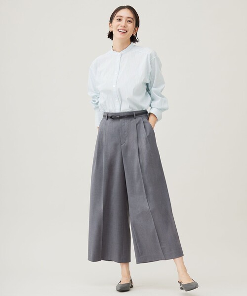 自由区(ジユウク)の「SOMELOSバンドカラー シャツ(シャツ/ブラウス・レディース・スカイブルー系1/ホワイト系/ブラウン系/パイングリーン系1・44/46)」の14枚目の写真